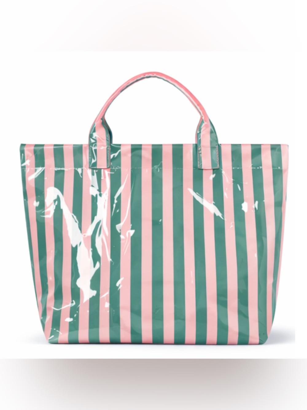 Striped Pink and Green Tote Bag - BRAND NEW